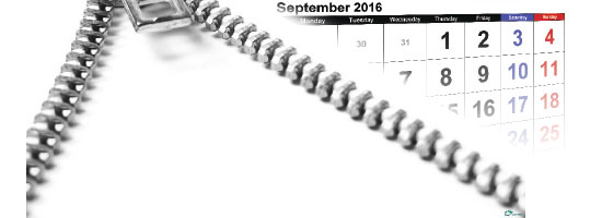 Commemorative days in September/October 2016 Commemorative days in September/October 2016