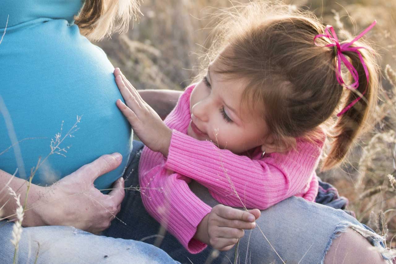 Touching children